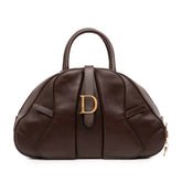 Calfskin Double Saddle Bowler Bag