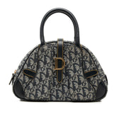 Mini Diorissimo Canvas Double Saddle Bowler Bag