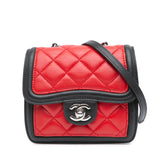 Mini Square Lambskin Graphic Flap Crossbody