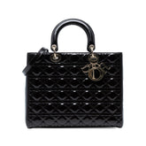Large Patent Cannage Lady Dior