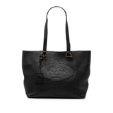 Vitello Daino Embossed Logo Tote