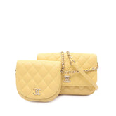 Quilted Lambskin Side Packs Flap