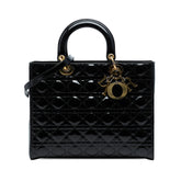Large Patent Cannage Lady Dior