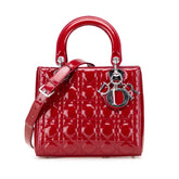 Medium Patent Cannage Lady Dior