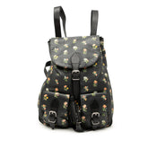 Leather Prairie Floral Printed Festival Backpack