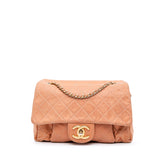 Small Aged Calfskin Chic Quilt Flap