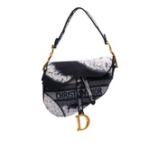 Canvas Embroidered Tie Dye Saddle Bag