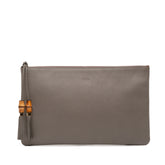 Calfskin Bamboo Tassel Clutch