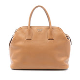 Saffiano Cuir Triple Zip Dome Top Handle Bag