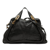 Large Pebbled Leather Paraty Satchel