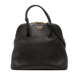 Medium Saffiano Cuir Dome Satchel