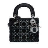 Mini Satin Cannage Strass Crystal Embellished Lady Dior