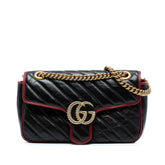 Medium GG Marmont Matelasse Diagonal Leather Torchon Shoulder Bag