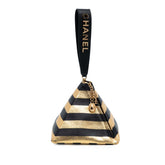 Metallic Lambskin Kheops Pyramid Clutch