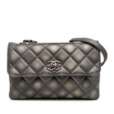 Quilted Metallic Lambskin Trendy CC Flap
