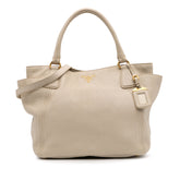 Vitello Daino Side Pocket Convertible Tote