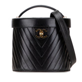 CC Chevron Caviar Turnlock Vanity Bag