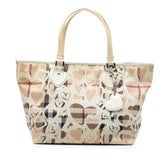 House Check Coated Canvas Hearts Gracie Tote