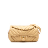 Mini Quilted Chevron Lambskin Camera Case Flap