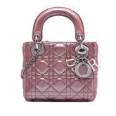 Mini Iridescent Lambskin Cannage Lady Dior