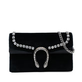 Mini Crystal Embellished Velvet Dionysus Crossbody