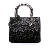 Medium Velvet and Canvas Lady Dior