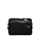 Leather Trimmed Nylon Laptop Bag