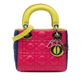 Mini Tricolor Lambskin Cannage Lady Dior