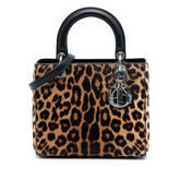Medium Pony Hair Leopard Print Lady Dior