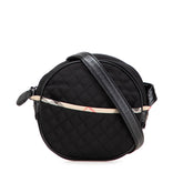 Nova Check Trimmed Quilted Nylon Round Crossbody