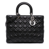 Large Lambskin Cannage Lady Dior