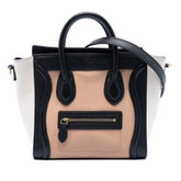 Nano Tricolor Leather Luggage Tote