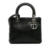 Medium Calfskin Cannage Studded Lady Dior