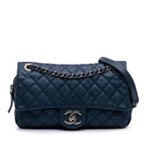 Medium Quilted Iridescent Caviar Easy Flap