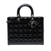 Large Patent Cannage Lady Dior