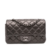Mini Rectangular Classic Metallic Lambskin Single Flap