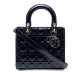 Medium Patent Cannage Lady Dior
