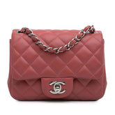 Mini Square Classic Lambskin Single Flap
