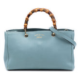 Medium Calfskin Bamboo Shopper Satchel
