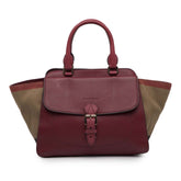Leather and Mega Check Canvas Harcourt Satchel