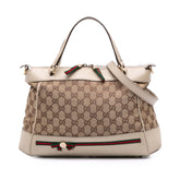 Small GG Canvas Web Mayfair Satchel