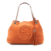 Medium Nubuck Leather Soho Chain Tote