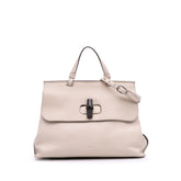 Medium Leather Bamboo Daily Satchel