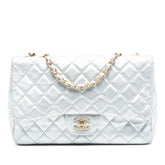 Jumbo Classic Metallic Lambskin Single Flap