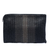 Tricolor Nappa Intrecciato Clutch