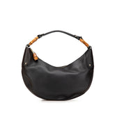Pebbled Calfskin Bamboo Ring Hobo