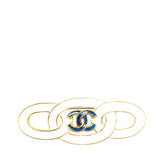 Gold Plated Enamel CC Brooch