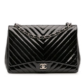 Maxi Classic Chevron Patent Single Flap