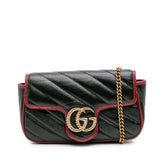 Super Mini GG Marmont Matelasse Leather Torchon Flap Crossbody