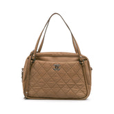 Quilted Iridescent Calfskin Relax CC Satchel